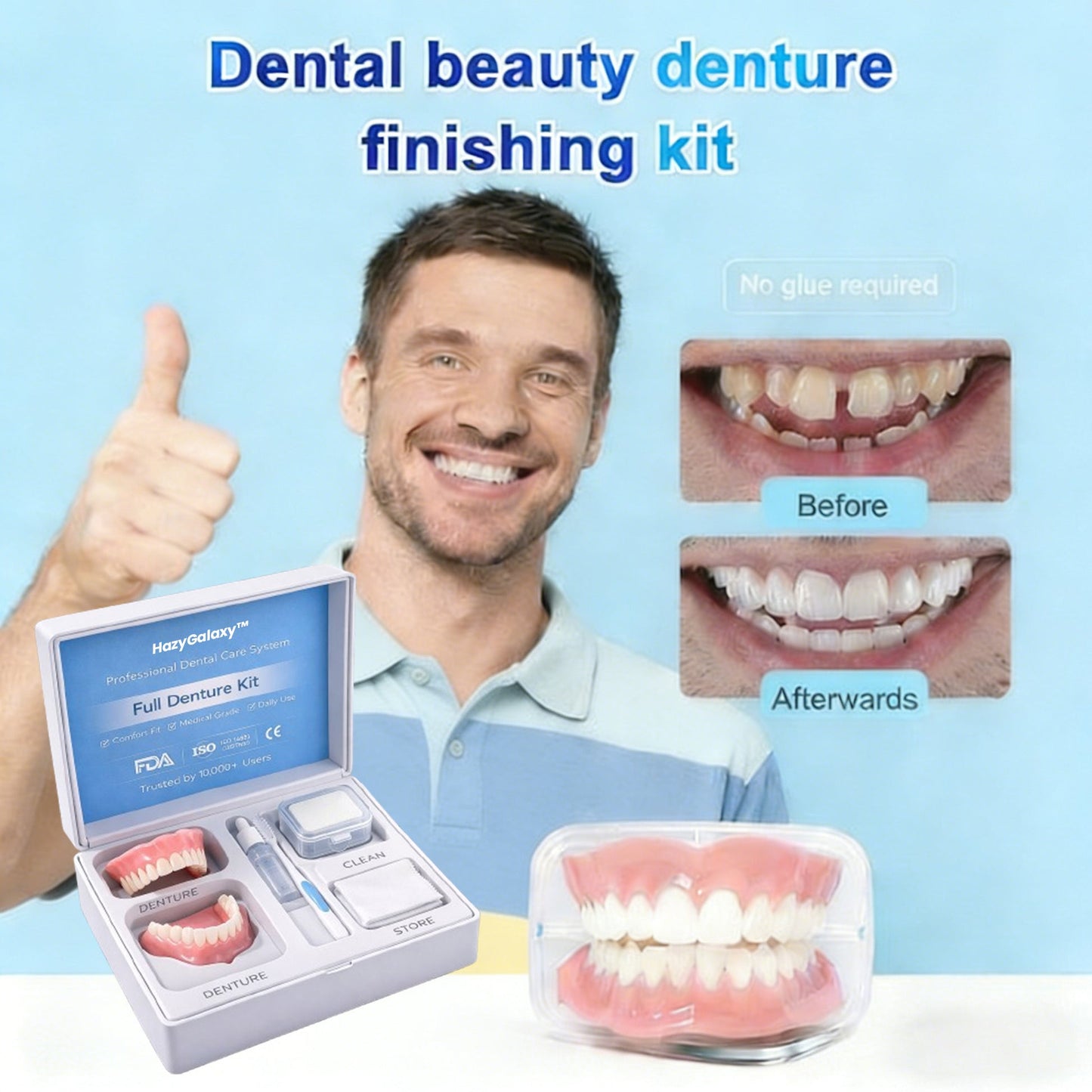 ⭐HazyGalaxy™ Custom-Fit Dentures ⏰ ENDS TODAY   70% OFF | Smile with Confidence